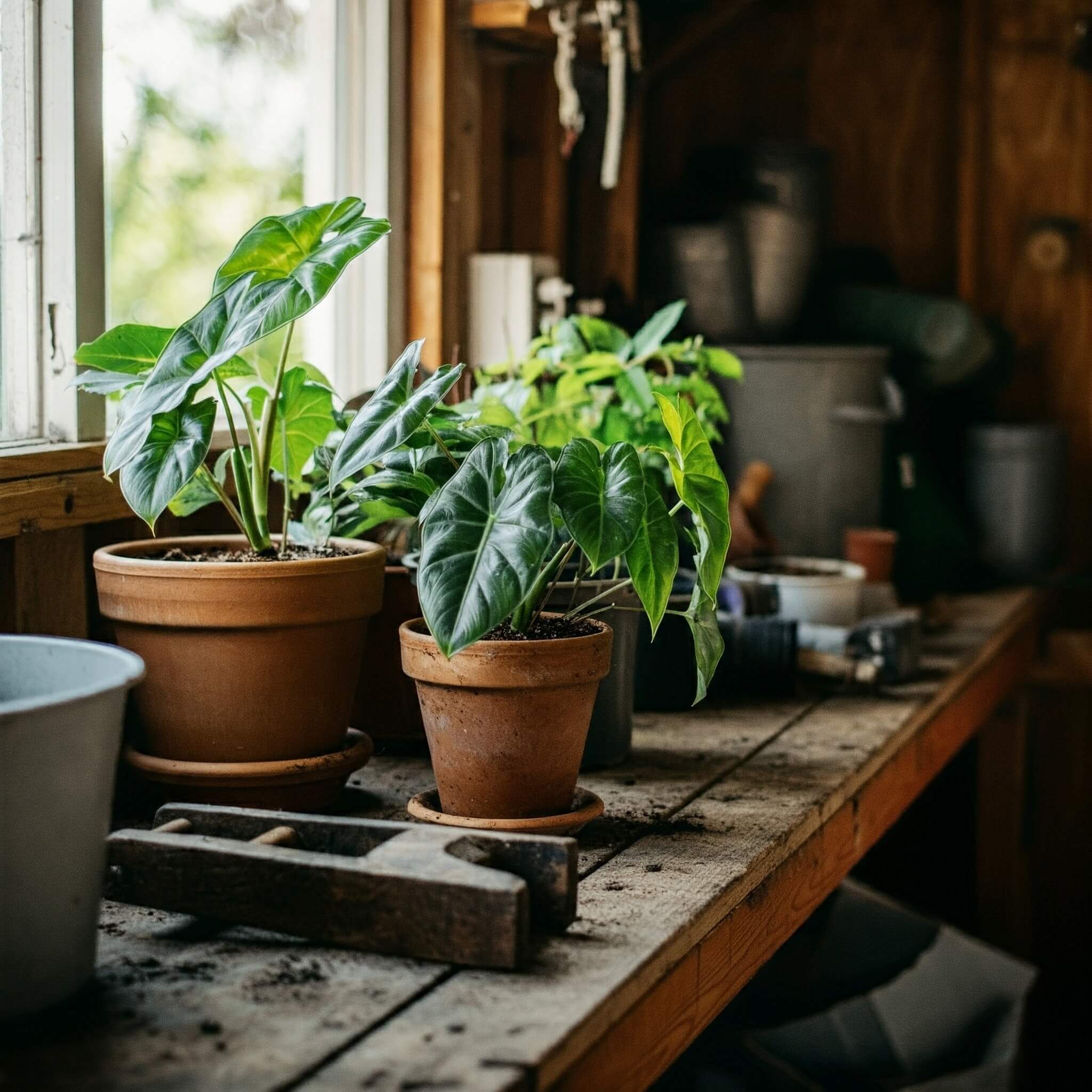 Pflanzenzucht im Gartenhaus